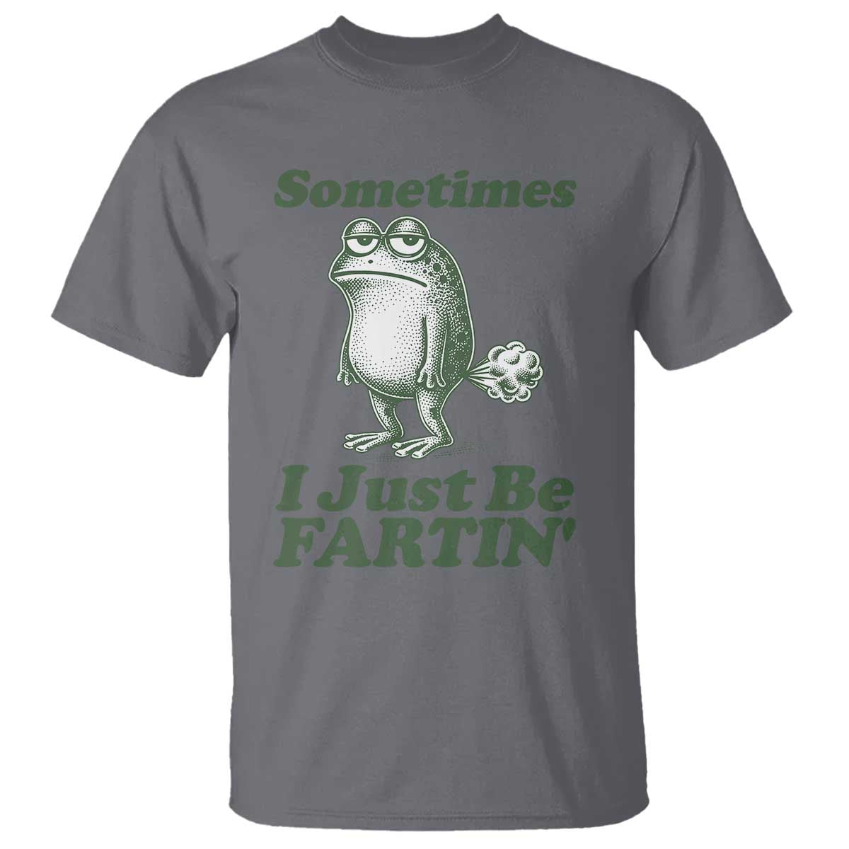 Sometimes I Just Be Fartin Funny Frog T Shirt TS11 Charcoal Print Your Wear