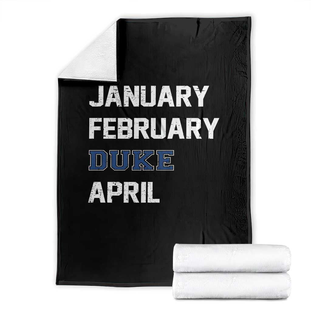 January February Duke April Throw Blanket Basketball Game Day TS11 Black Print Your Wear