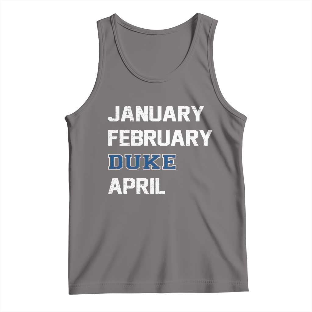 January February Duke April Tank Top Basketball Game Day TS11 Deep Heather Print Your Wear