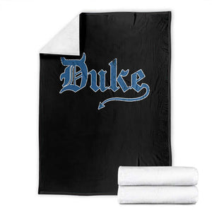 Duke Gothic Throwback Throw Blanket Game Day for Sports Fan TS11 Black Print Your Wear