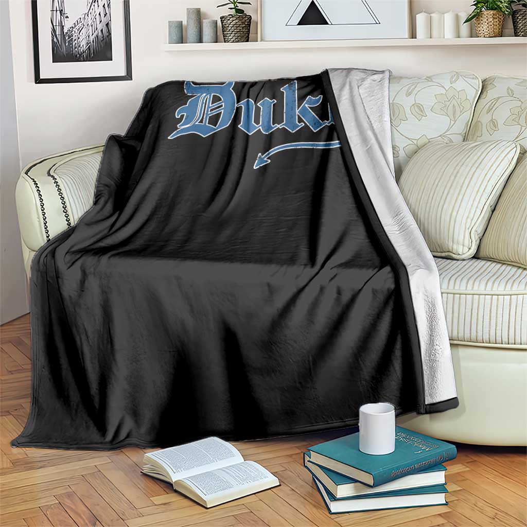 Duke Gothic Throwback Throw Blanket Game Day for Sports Fan TS11 Print Your Wear