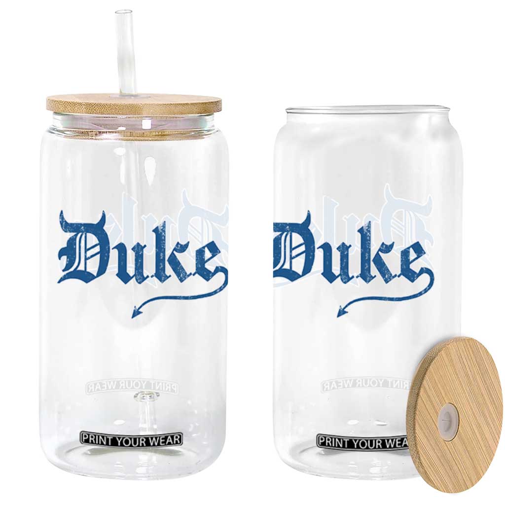 Duke Gothic Throwback Glass Can Game Day for Sports Fan TS11 Print Your Wear