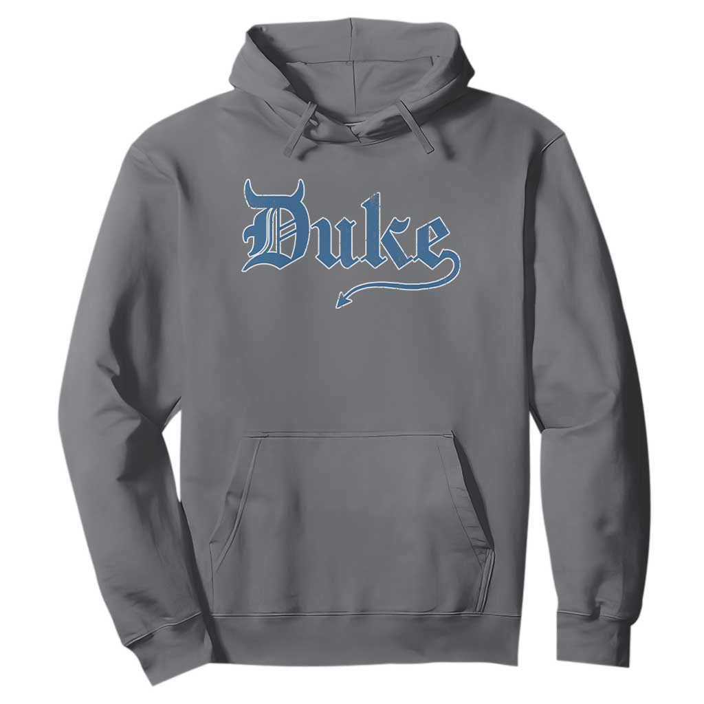 Duke Gothic Throwback Hoodie Game Day for Sports Fan TS11 Charcoal Print Your Wear