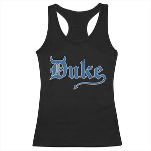 Duke Gothic Throwback Racerback Tank Top Game Day for Sports Fan TS11 Black Print Your Wear