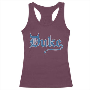 Duke Gothic Throwback Racerback Tank Top Game Day for Sports Fan TS11 Maroon Print Your Wear