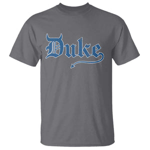 Duke Gothic Throwback T Shirt Game Day for Sports Fan TS11 Charcoal Print Your Wear