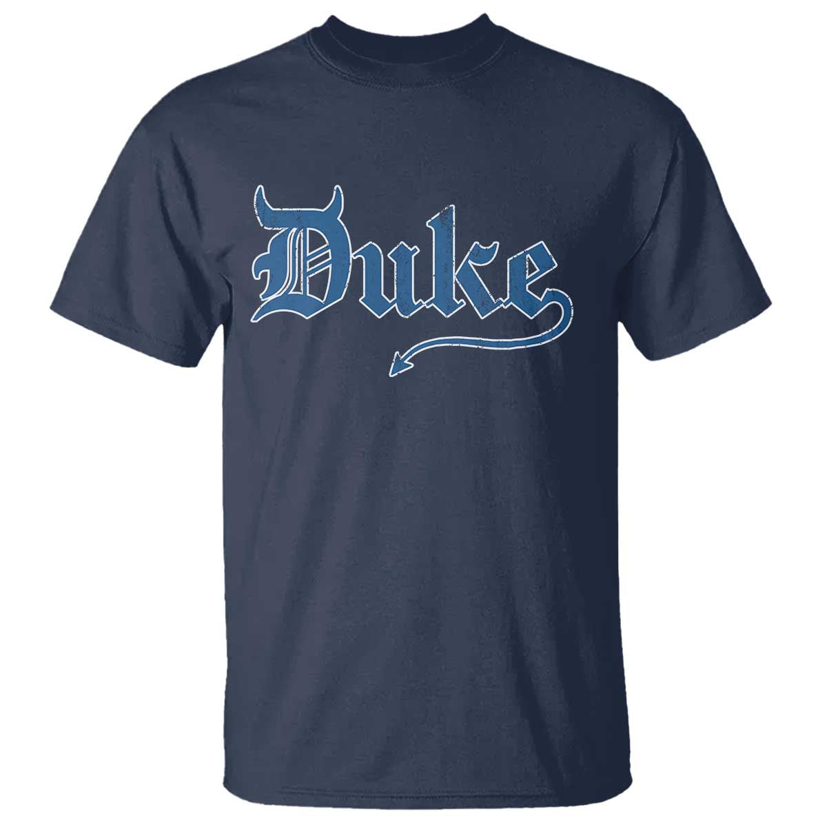Duke Gothic Throwback T Shirt Game Day for Sports Fan TS11 Navy Print Your Wear