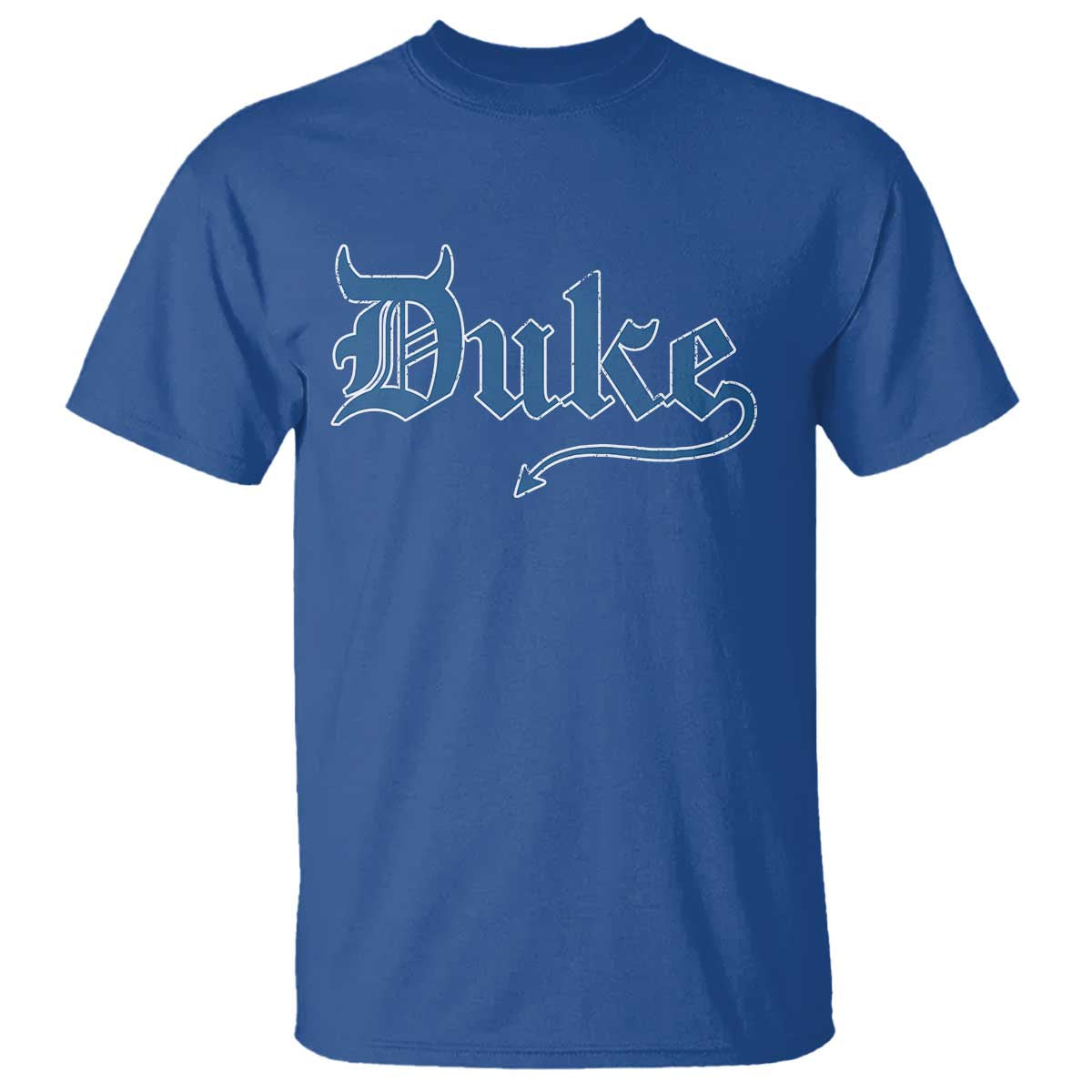 Duke Gothic Throwback T Shirt Game Day for Sports Fan TS11 Royal Blue Print Your Wear