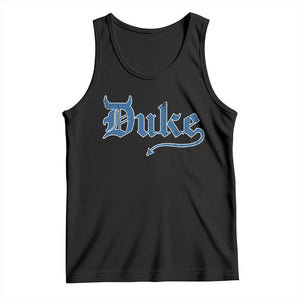 Duke Gothic Throwback Tank Top Game Day for Sports Fan TS11 Black Print Your Wear
