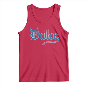 Duke Gothic Throwback Tank Top Game Day for Sports Fan TS11 Red Print Your Wear