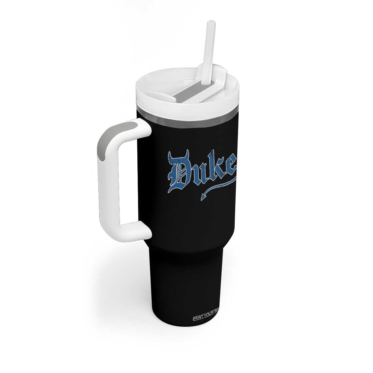 Duke Gothic Throwback Tumbler With Handle Game Day for Sports Fan TS11 Print Your Wear