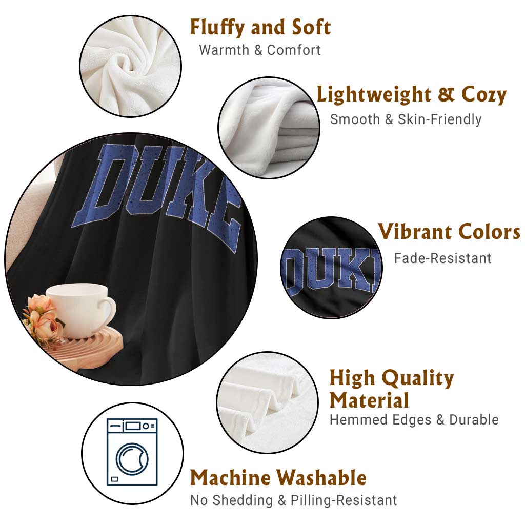 Duke Bold Name Sports Fans Throw Blanket - Game Day Cozy Fan Gift TS11 Print Your Wear