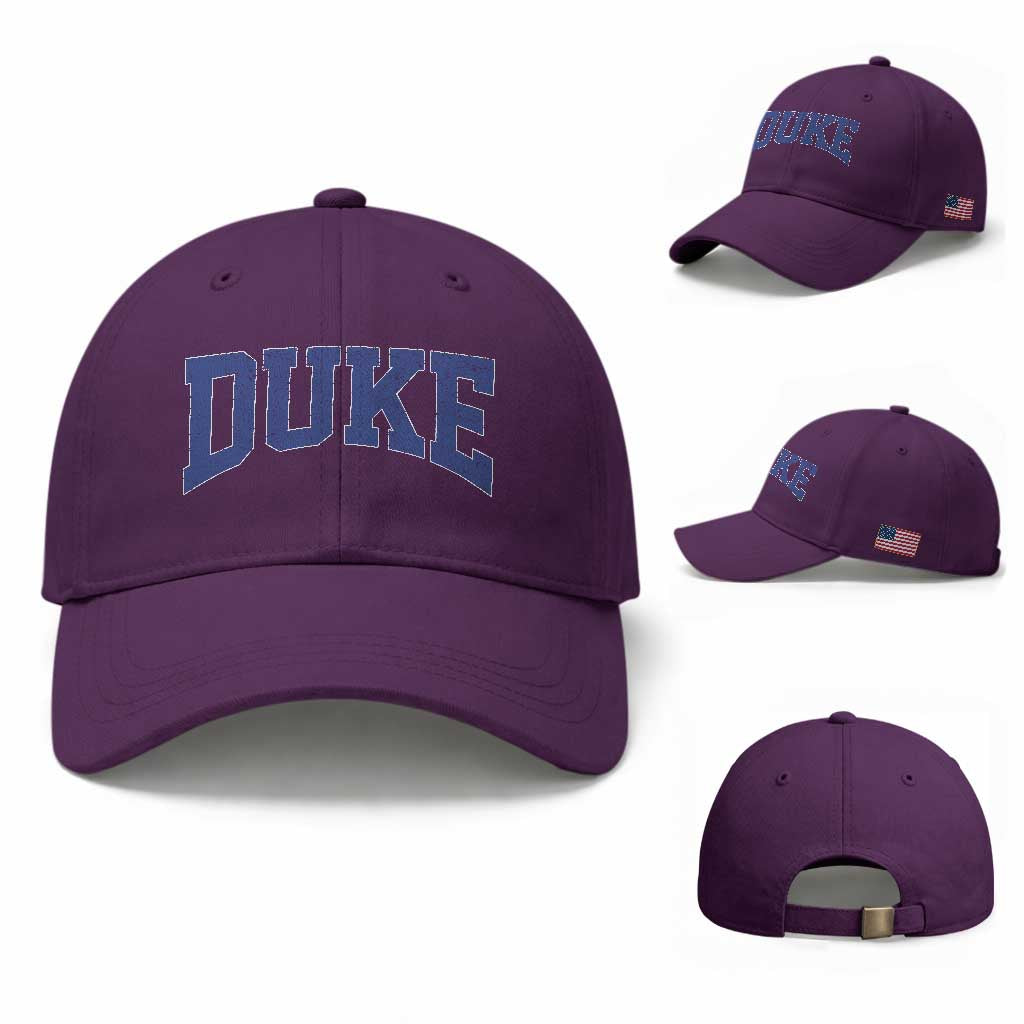 Duke Bold Name Sports Fans Baseball Cap TS11 Baseball Cap Universal Fit Purple Print Your Wear