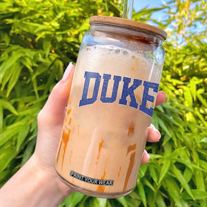 Duke Bold Name Sports Fans Glass Can TS11 Black Print Your Wear