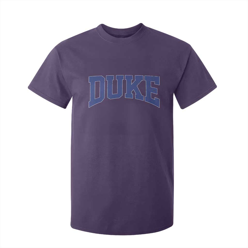 Duke Bold Name Sports Fans T Shirt For Kid TS11 Purple Print Your Wear