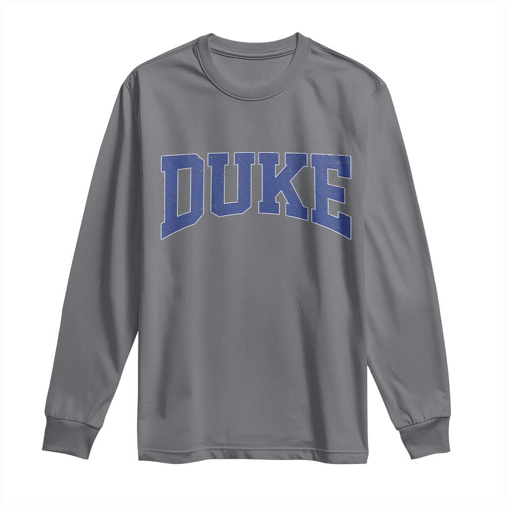 Duke Bold Name Sports Fans Long Sleeve Shirt TS11 Charcoal Print Your Wear