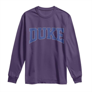 Duke Bold Name Sports Fans Long Sleeve Shirt TS11 Purple Print Your Wear