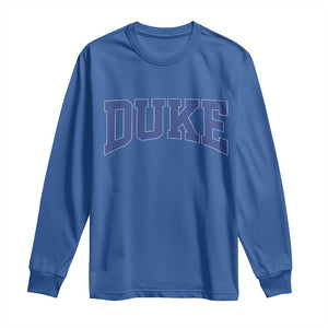 Duke Bold Name Sports Fans Long Sleeve Shirt TS11 Royal Blue Print Your Wear