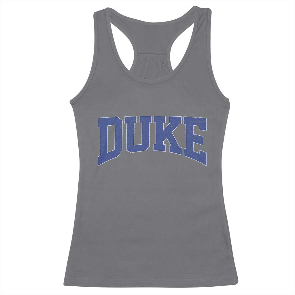 Duke Bold Name Sports Fans Racerback Tank Top TS11 Charcoal Print Your Wear