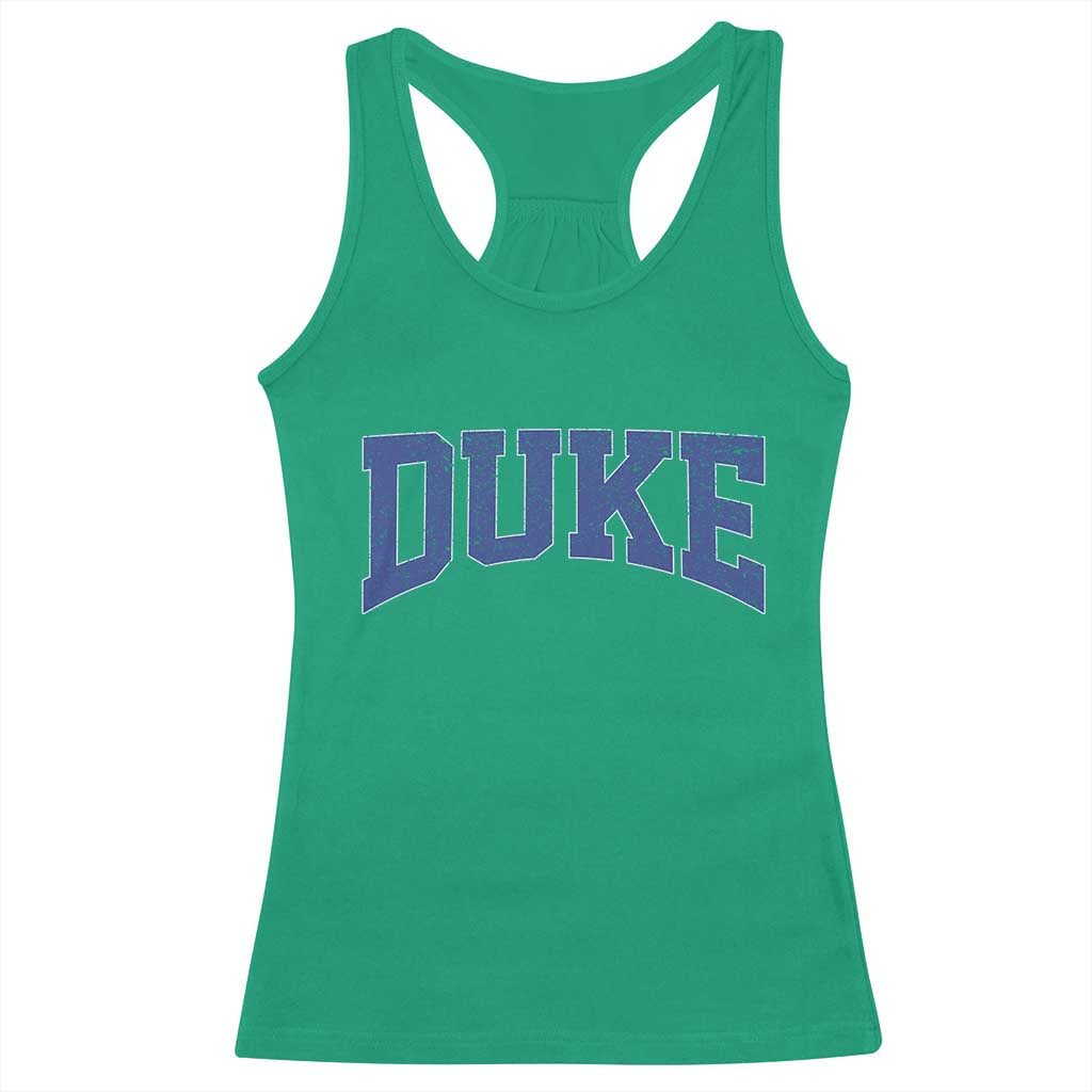 Duke Bold Name Sports Fans Racerback Tank Top TS11 Irish Green Print Your Wear