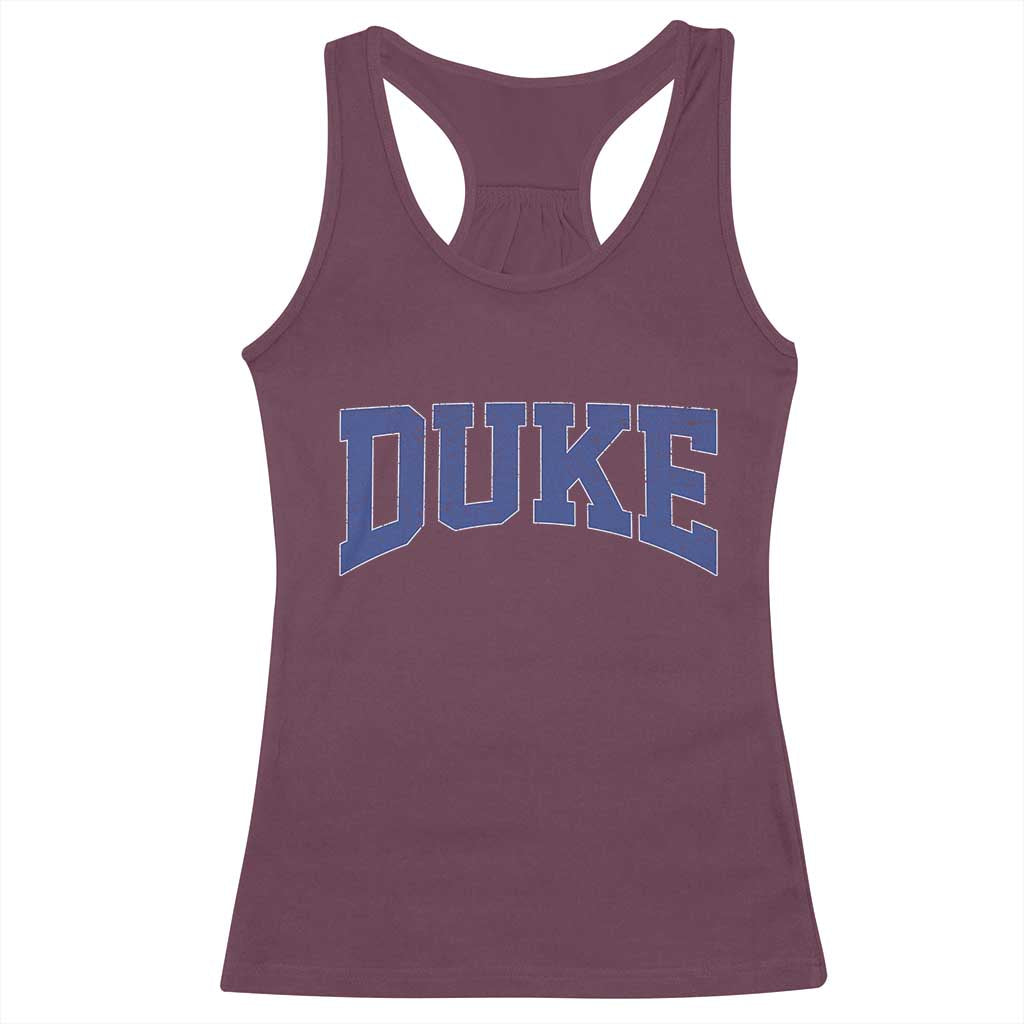 Duke Bold Name Sports Fans Racerback Tank Top TS11 Maroon Print Your Wear