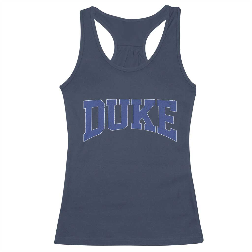 Duke Bold Name Sports Fans Racerback Tank Top TS11 Navy Print Your Wear