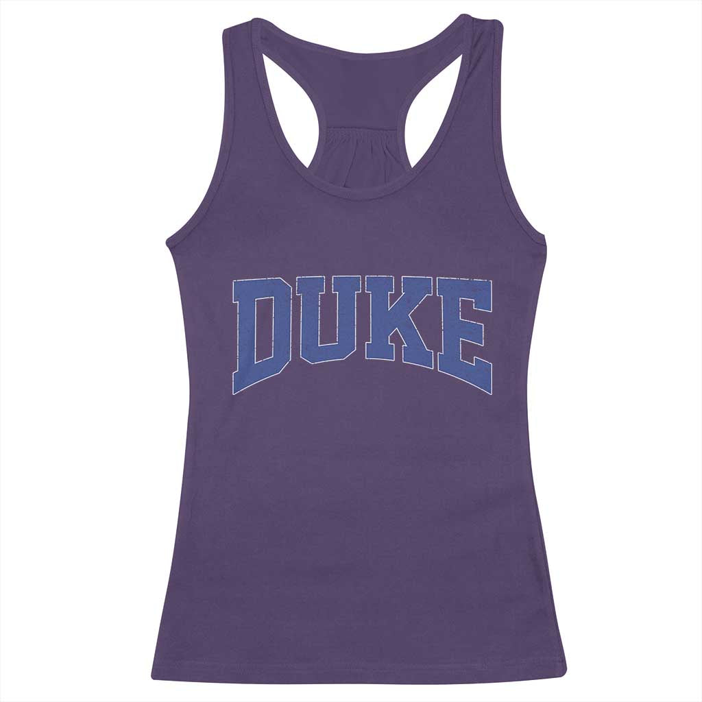 Duke Bold Name Sports Fans Racerback Tank Top TS11 Purple Print Your Wear