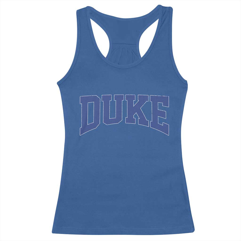 Duke Bold Name Sports Fans Racerback Tank Top TS11 Royal Blue Print Your Wear