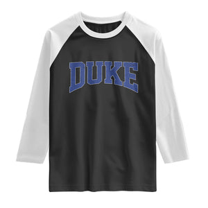 Duke Bold Name Sports Fans Raglan Shirt TS11 Black White Print Your Wear