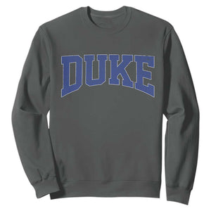 Duke Bold Name Sports Fans Sweatshirt TS11 Dark Heather Print Your Wear