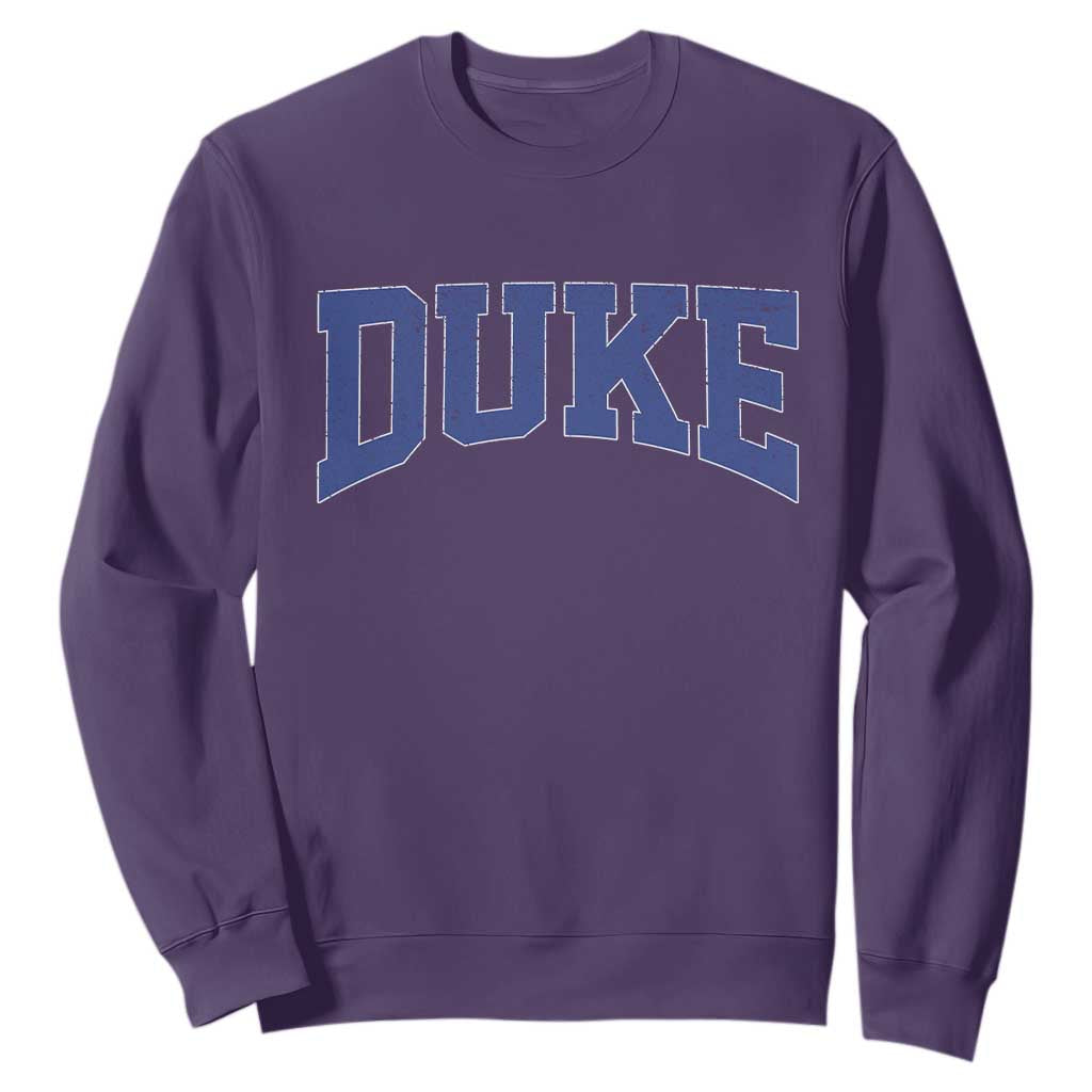 Duke Bold Name Sports Fans Sweatshirt TS11 Purple Print Your Wear