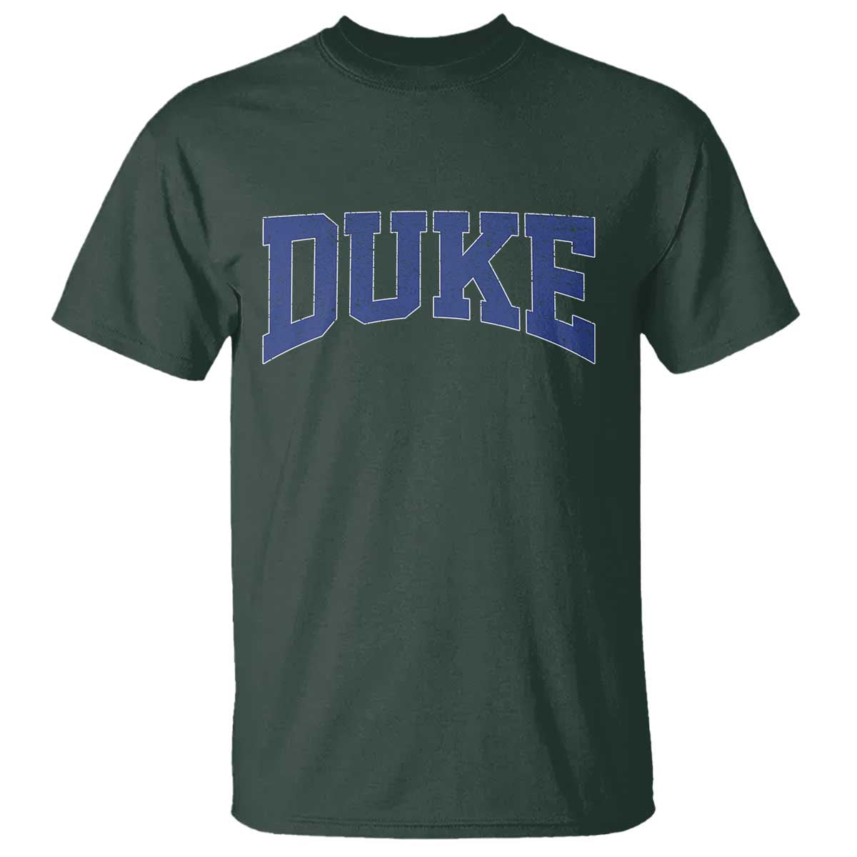 Duke Bold Name Sports Fans T Shirt - Game Day Fan Graphic Tee TS11 Dark Forest Green Print Your Wear