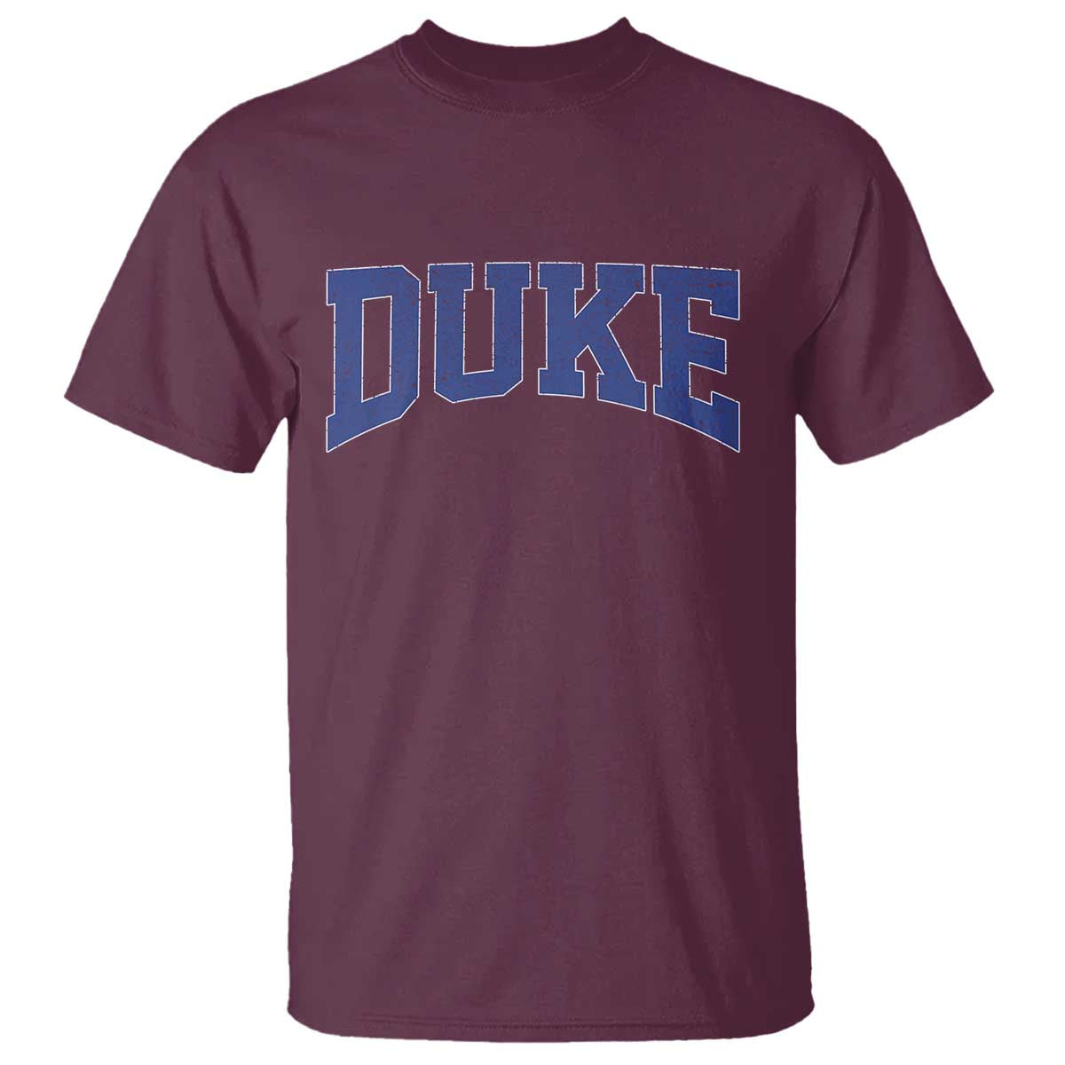 Duke Bold Name Sports Fans T Shirt - Game Day Fan Graphic Tee TS11 Maroon Print Your Wear