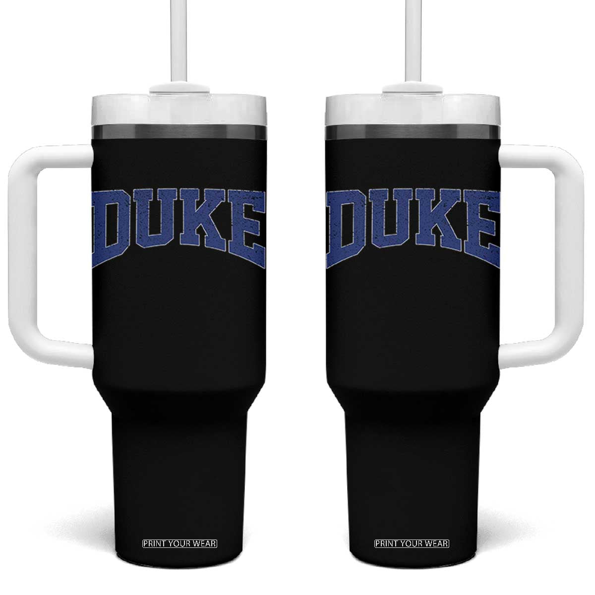 Duke Bold Name Sports Fans Tumbler With Handle TS11 One Size: 40 oz Black Print Your Wear