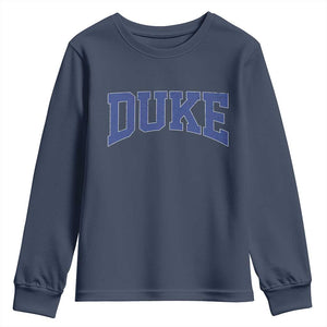 Duke Bold Name Sports Fans Youth Sweatshirt TS11 Navy Print Your Wear