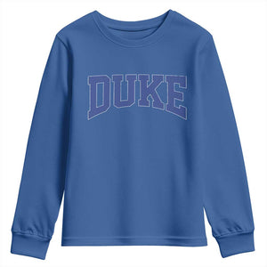 Duke Bold Name Sports Fans Youth Sweatshirt TS11 Royal Blue Print Your Wear