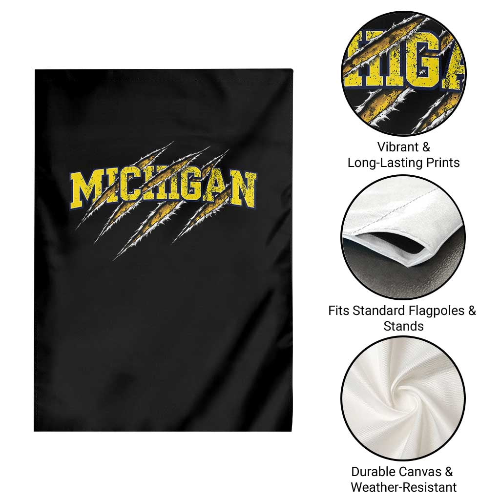 Michigan Fan Garden Flag MI State Sports Game Day Scratch Mark TS11 Print Your Wear