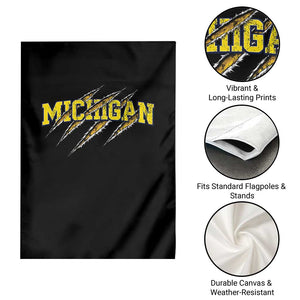 Michigan Fan Garden Flag MI State Sports Game Day Scratch Mark TS11 Print Your Wear
