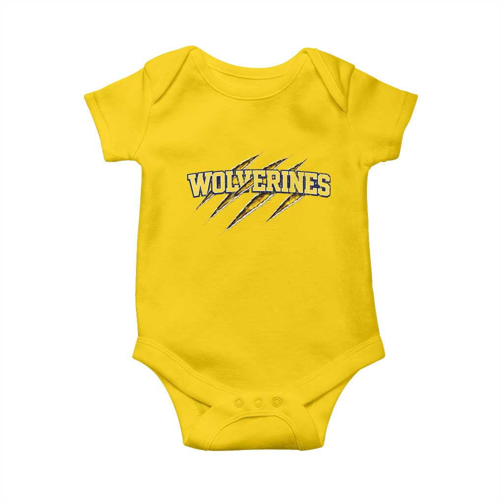 Wolverine Lover Sports Game Day Scratch Mark Baby Onesie TS11 Daisy Print Your Wear