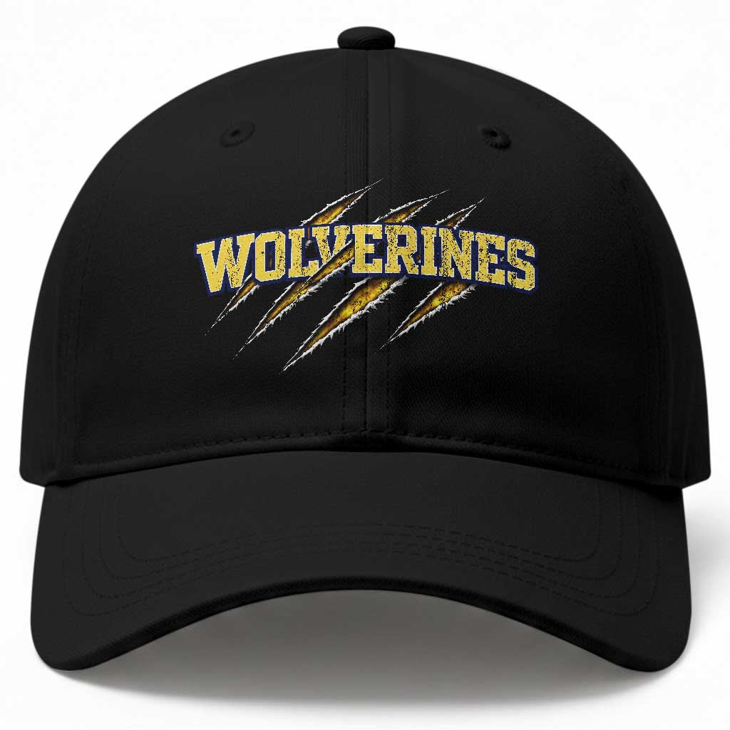 Wolverine Lover Sports Game Day Scratch Mark Baseball Cap TS11 Print Your Wear