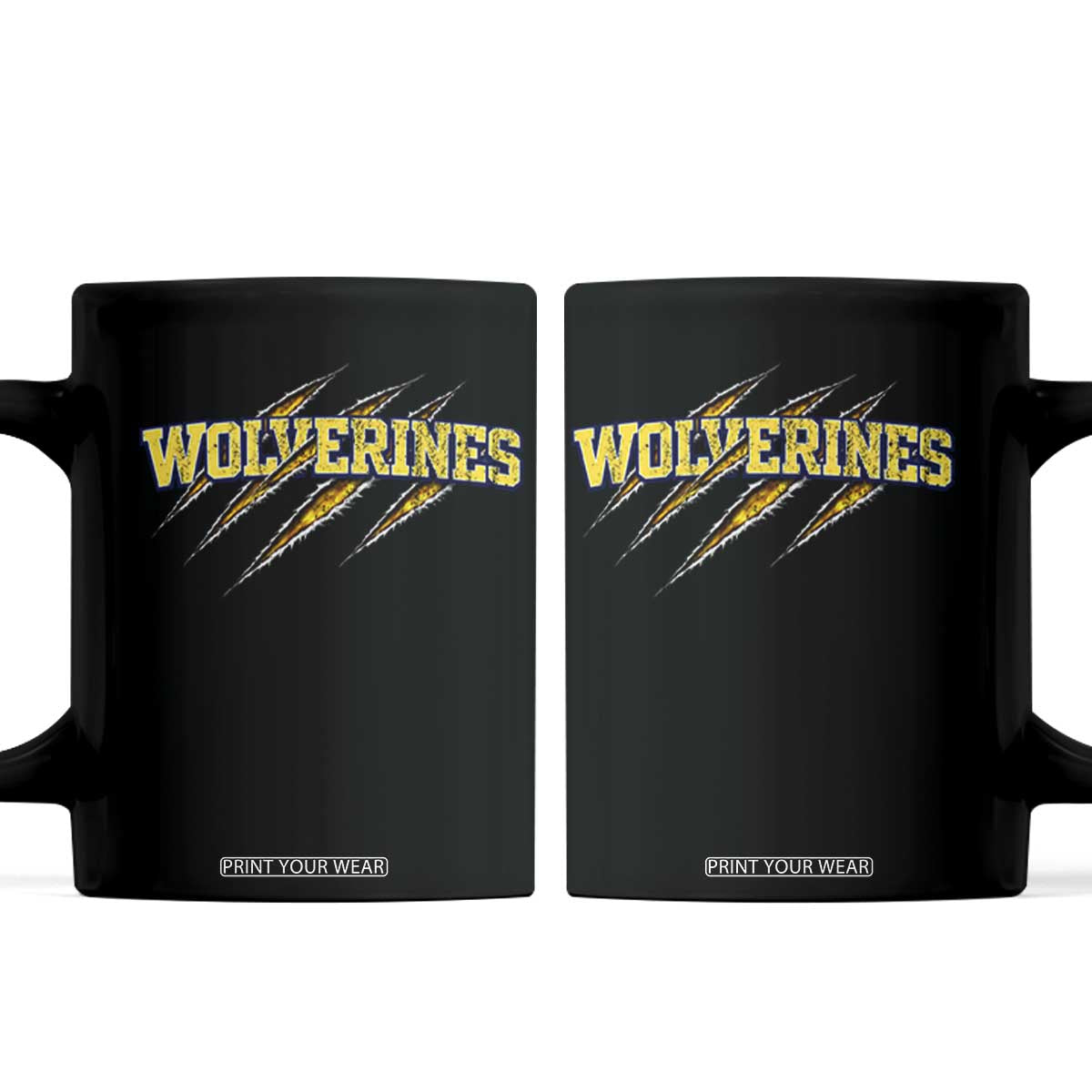Wolverine Lover Sports Game Day Scratch Mark Coffee Mug TS11 Black Print Your Wear