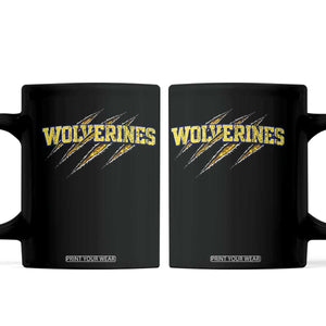 Wolverine Lover Sports Game Day Scratch Mark Coffee Mug TS11 Black Print Your Wear
