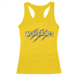 Wolverine Lover Sports Game Day Scratch Mark Racerback Tank Top TS11 Daisy Print Your Wear
