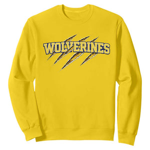 Wolverine Lover Sports Game Day Scratch Mark Sweatshirt TS11 Daisy Print Your Wear