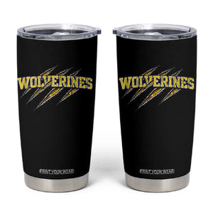 Wolverine Lover Sports Game Day Scratch Mark Tumbler Cup TS11 Black Print Your Wear