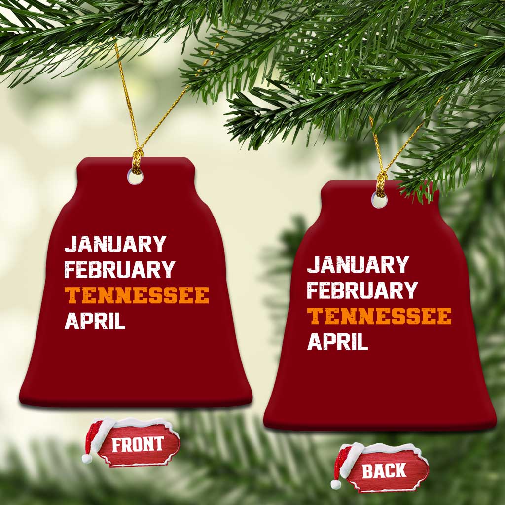 January February Tennessee April Ceramic Ornament Basketball Game Day TS11 Print Your Wear