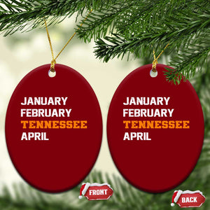 January February Tennessee April Ceramic Ornament Basketball Game Day TS11 Print Your Wear