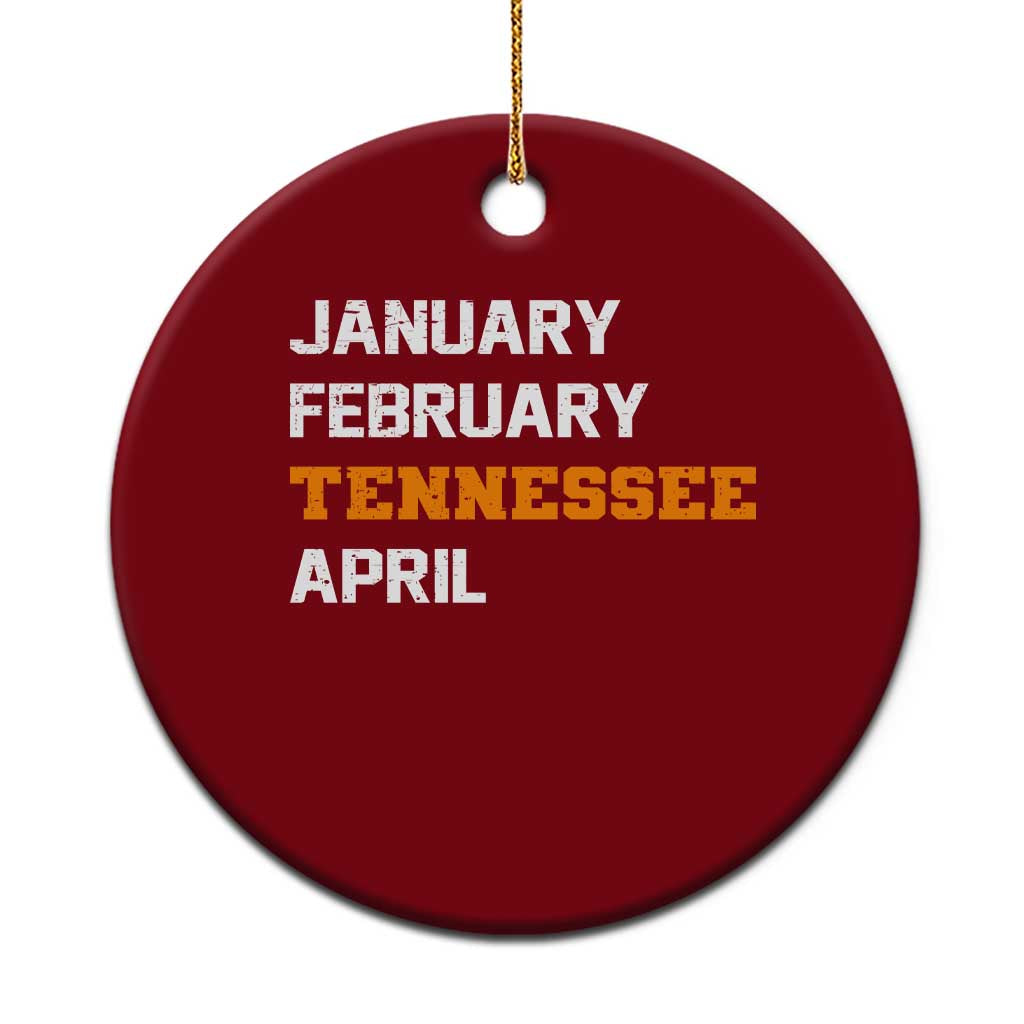 January February Tennessee April Ceramic Ornament Basketball Game Day TS11 1pc Red Print Your Wear