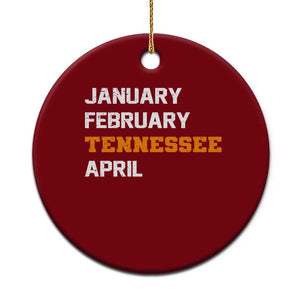 January February Tennessee April Ceramic Ornament Basketball Game Day TS11 1pc Red Print Your Wear