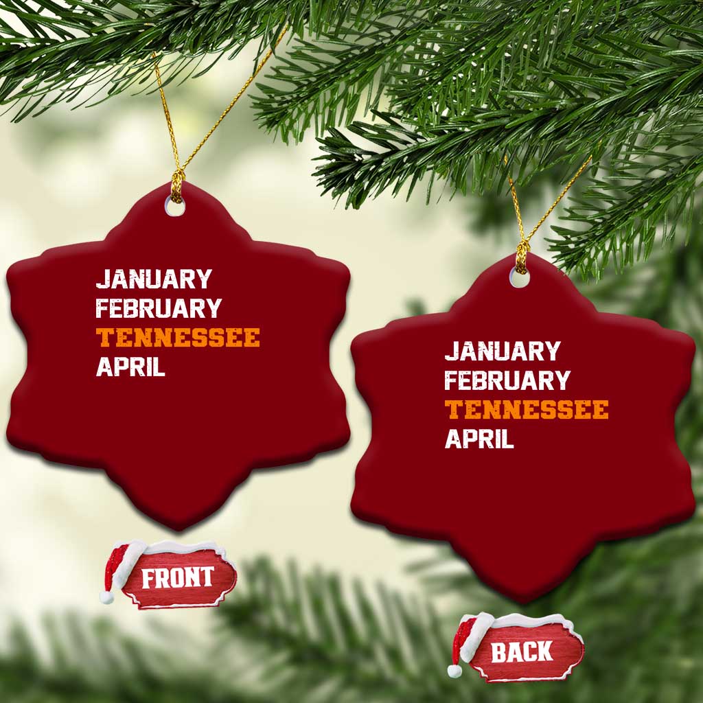 January February Tennessee April Ceramic Ornament Basketball Game Day TS11 Print Your Wear
